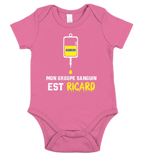 MON GROUPE SANGUIN EST RICARD Short Sleeve Baby One-Piece