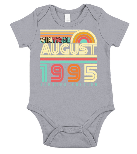 Month Of Birth August 1995 Short Sleeve Baby One-Piece