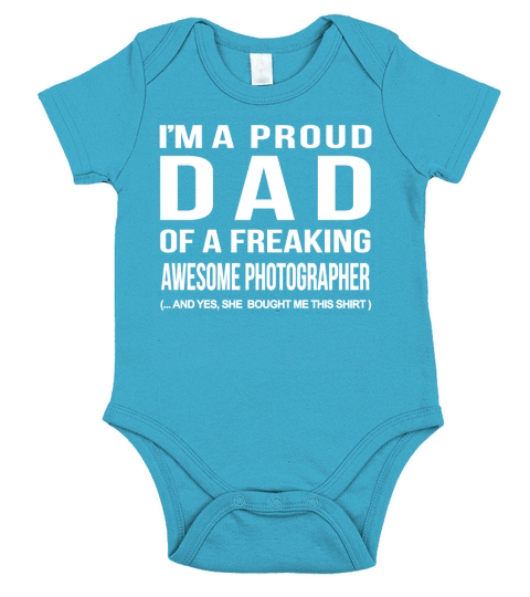 PHOTOGRAPHER DAD Tshirt Short Sleeve Baby One-Piece