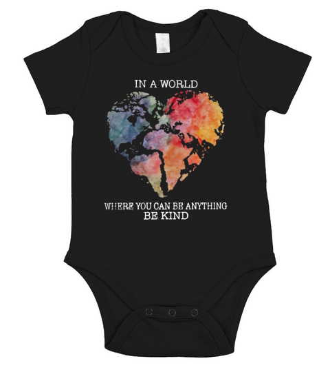 Planet Earth Heart In einer Welt, in der Sie alles sein können, ist nettes Shirt Short Sleeve Baby One-Piece