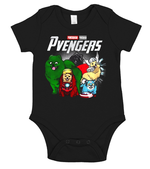 Pomeranian Pvengers Marvel avengers endgame shirt Short Sleeve Baby One-Piece