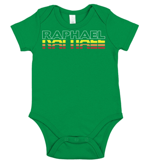 Raphael First Name Funny Vintage Sunset Raphael Short Sleeve Baby One-Piece
