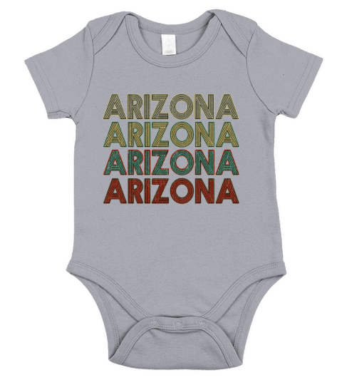 Retro America State Flag Vintage Arizona Short Sleeve Baby One-Piece