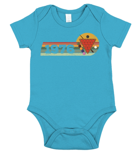 Snooker Snooker-game Vintage born 1976 Birthday Short Sleeve Baby One-Piece