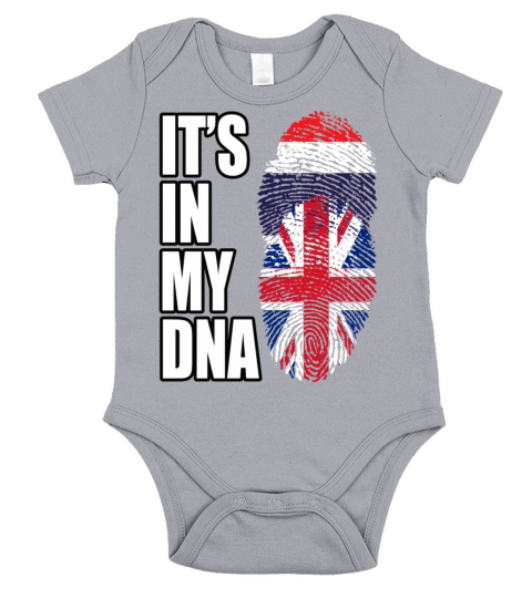 Thai And British Vintage Heritage DNA Flag Short Sleeve Baby One-Piece