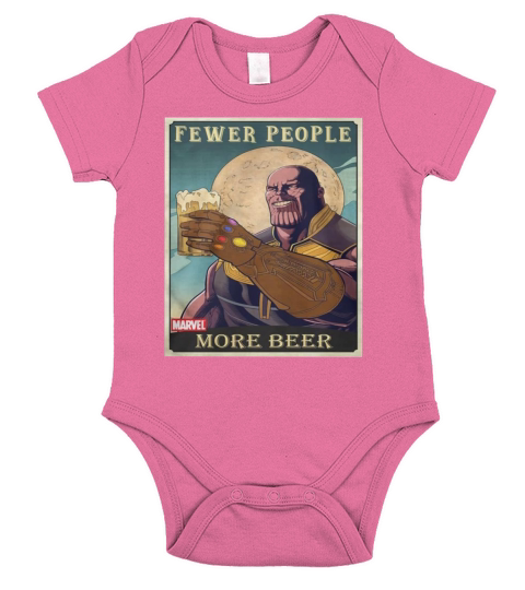 Thanos fever people more beer Short Sleeve Baby One-Piece
