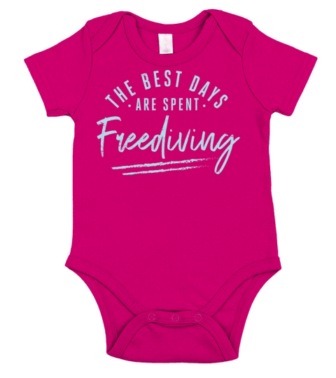 The Best Days Are Spent Freediving Sayings Short Sleeve Baby One-Piece
