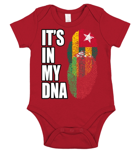 Togolese And Belarusian Mix Heritage DNA Flag Short Sleeve Baby One-Piece