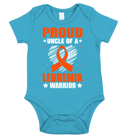 Uncle Leukemia Cancer Awareness Warrior Support Or Short Sleeve Baby One-Piece