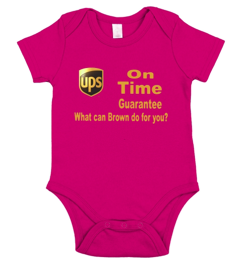 Ups On Time Guarantee what can Brown do for you shirt Short Sleeve Baby One-Piece