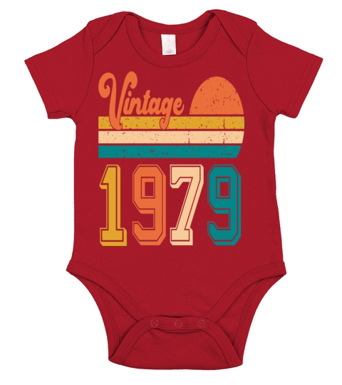Vintage 1979 birthday gift Short Sleeve Baby One-Piece