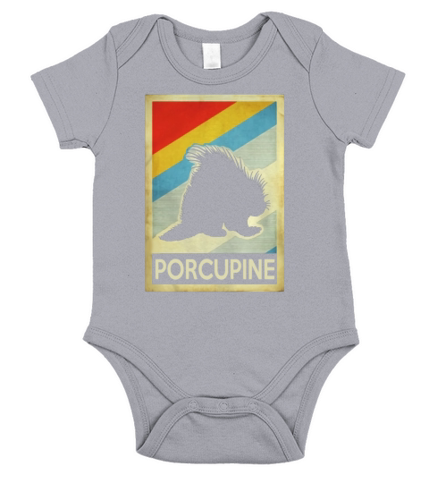 Vintage style porcupine shirt Short Sleeve Baby One-Piece