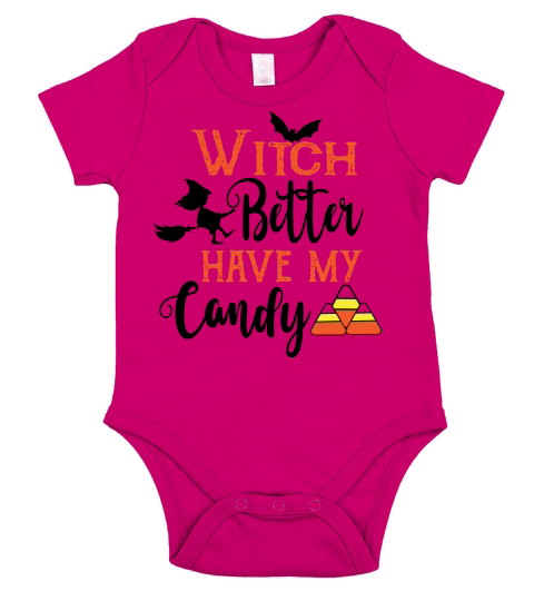 Witch better have my candy Short Sleeve Baby One-Piece