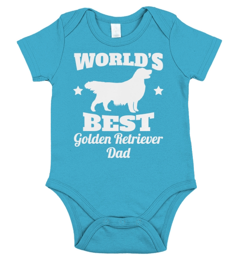 Worlds Best Golden Retriever Dad - Mens T-Shirt Short Sleeve Baby One-Piece