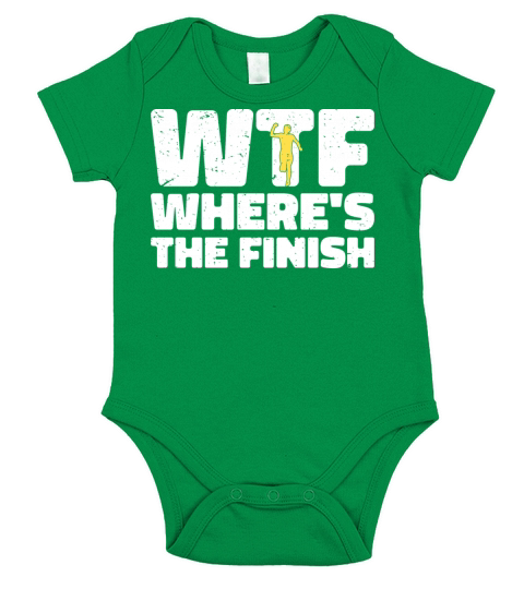WTF Wheres The Finish - Running Runner Short Sleeve Baby One-Piece