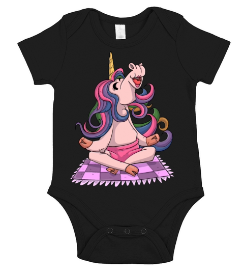 Yoga Unicorn Short Sleeve Baby One-Piece