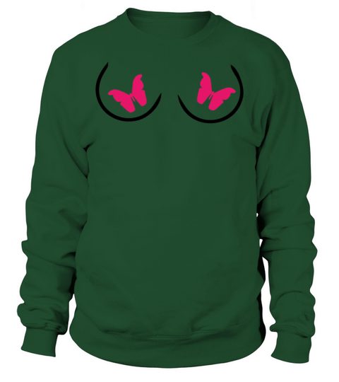 Butterfly Awareness Pink October Breast Cancer Sweatshirt Unisex