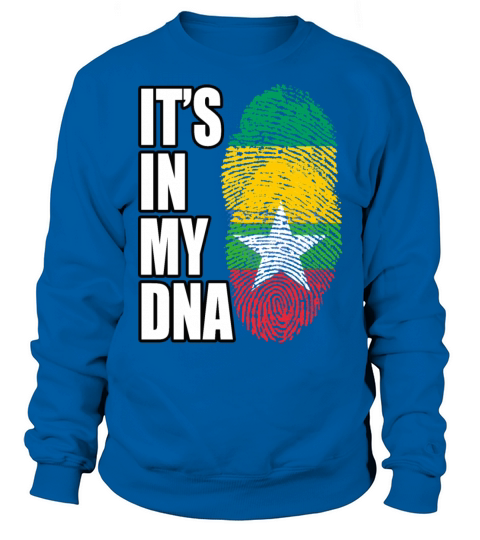 Gambian And Burmese Mix Heritage DNA Flag Sweatshirt Unisex