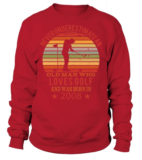 Golfing Golfplayers Vintage 2008 Birthday Sweatshirt Unisex