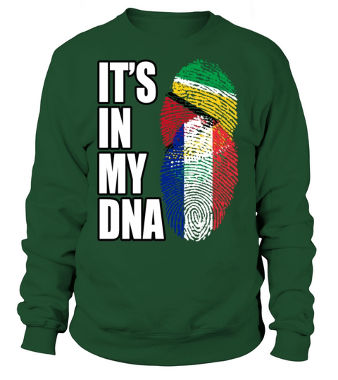 Guyanese And French Mix Heritage DNA Flag Sweatshirt Unisex