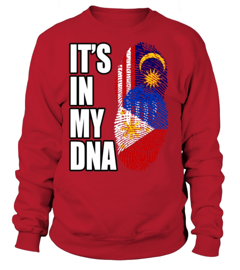 Malaysian And Filipino Mix Heritage DNA Flag Sweatshirt Unisex