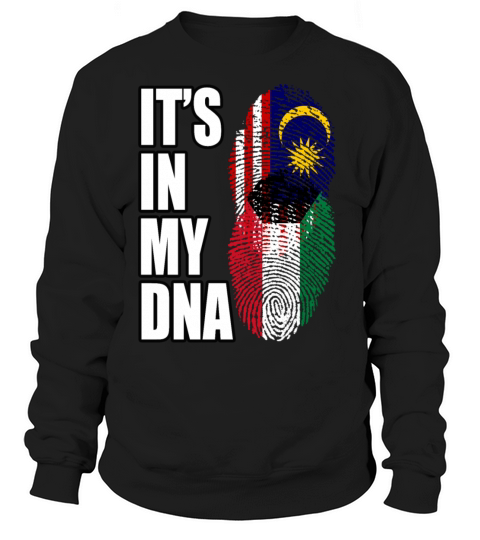 Malaysian And Kuwaiti Mix Heritage DNA Flag Sweatshirt Unisex
