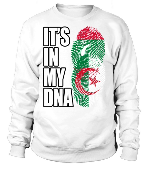 Maldivian And Algerian Mix Heritage DNA Flag Sweatshirt Unisex