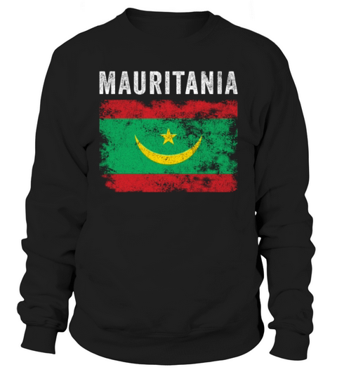 Mauritania Flag Vintage Mauritanian Flag Sweatshirt Unisex