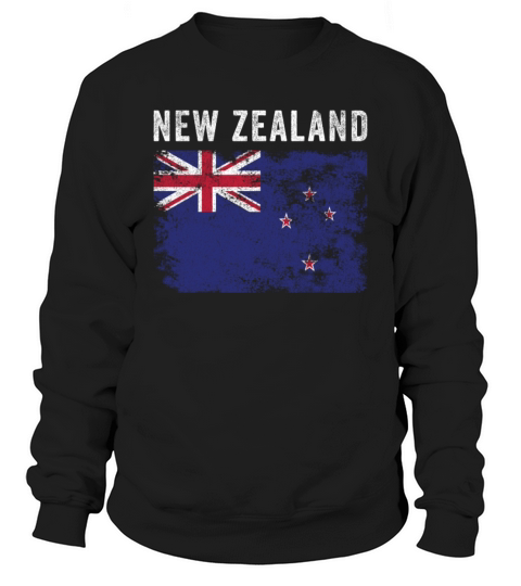 New Zealand Flag Distressed Sweatshirt Unisex