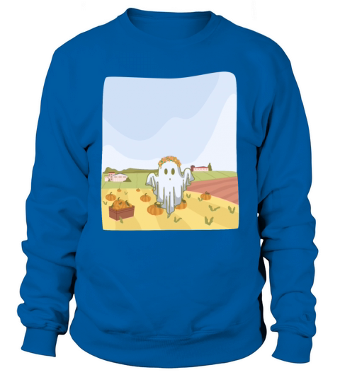Retro Pumpkin Farm Ghost For A Trick Or Treat Sweatshirt Unisex