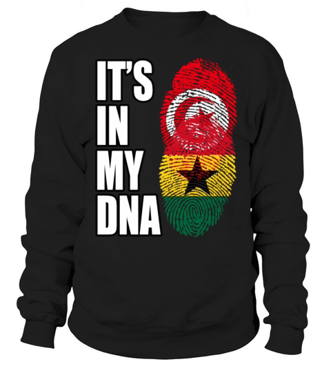 Tunisian And Ghanaian Mix Heritage DNA Flag Sweatshirt Unisex