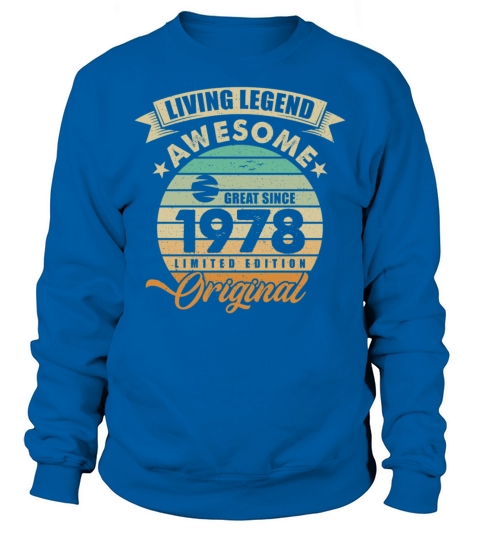 Vintaga 1978 Birthday Sweatshirt Unisex