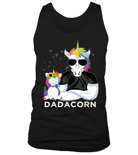 Dadacorn Muscle Unicorn Dad Baby, Daughter, Fathers Day Gift T-Shirt Tank Top Unisex