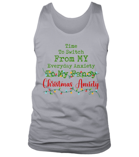 Fancy Christmas Anxiety Mental Health Matters Tank Top Unisex