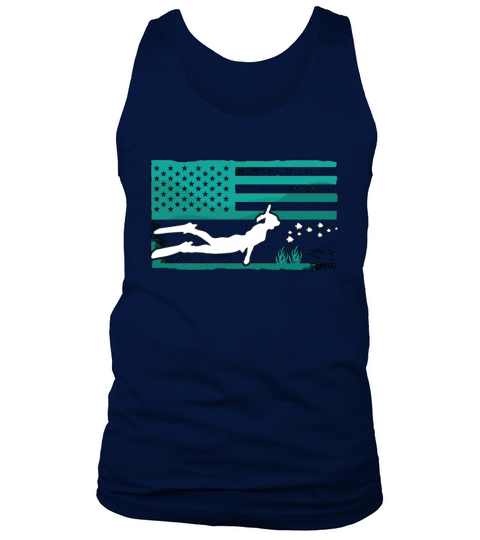 Freediving American Flag Diving Apnoe Freediver Tank Top Unisex