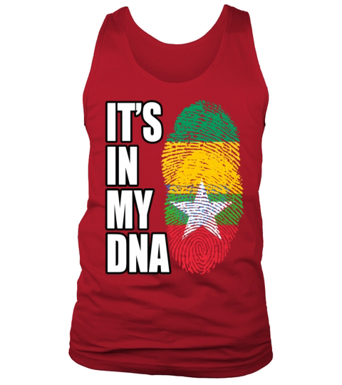 Gambian And Burmese Mix Heritage DNA Flag Tank Top Unisex