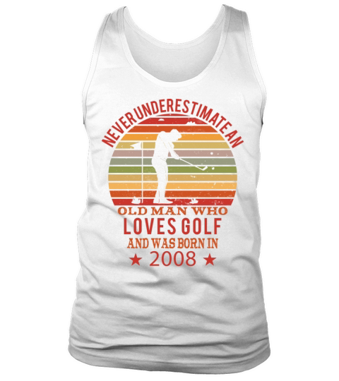 Golfing Golfplayers Vintage 2008 Birthday Tank Top Unisex