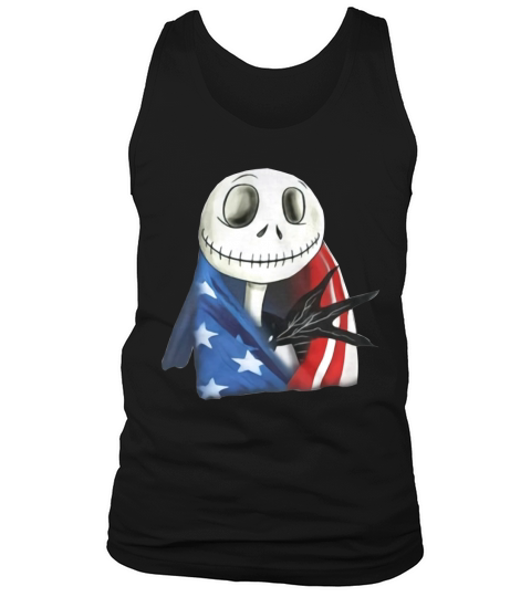 Jack Skellington 4th July independence day American flag Tank Top Unisex