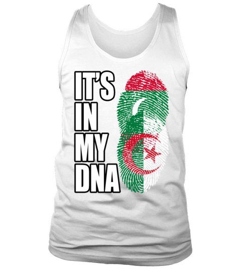 Maldivian And Algerian Mix Heritage DNA Flag Tank Top Unisex