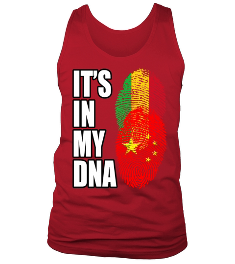 Malian And Chinese Mix Heritage DNA Flag Tank Top Unisex
