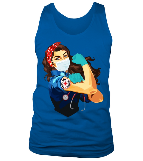 Nurse Pct Patient Care Technician Logo Frontline Workers Nurse Strong Rosie Riveter Tank Top Unisex