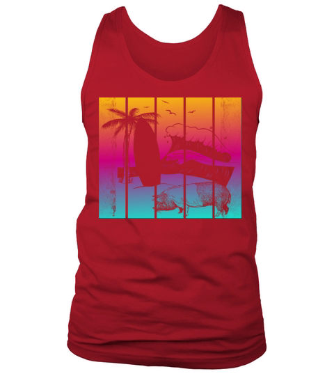 pigs surfing surfboard surfers beach Tank Top Unisex