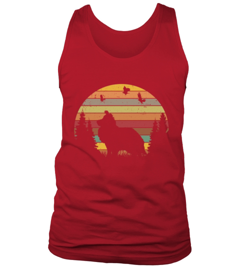 Sheltie Retro Shetland Sheepdog Vintage Tank Top Unisex