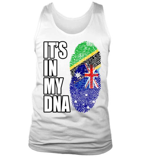 Tanzanian And Australian Vintage Heritage DNA Flag Tank Top Unisex