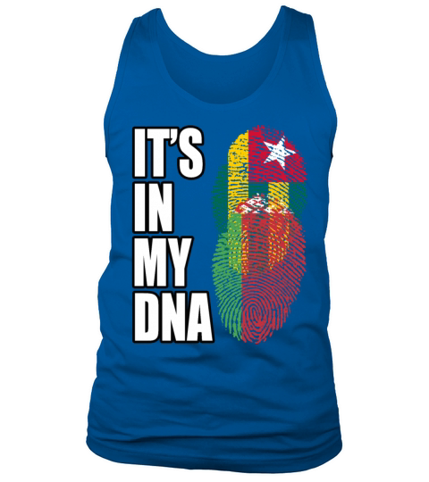 Togolese And Belarusian Mix Heritage DNA Flag Tank Top Unisex
