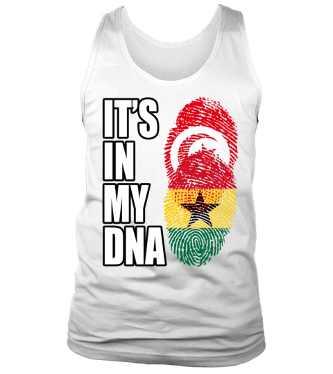 Tunisian And Ghanaian Mix Heritage DNA Flag Tank Top Unisex