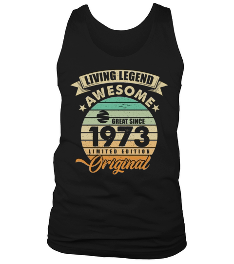 Vintaga 1973 Birthday Tank Top Unisex