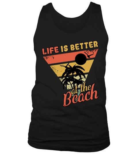 Vintage Life Better Beach 2022 Tropical Summer Tank Top Unisex