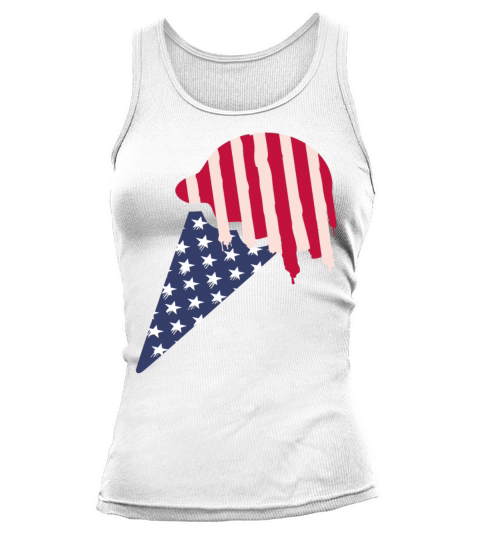 American flag ice cream funny design gift idea Tank top Woman