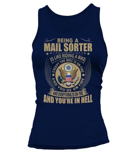 Being a Mail Sorter like Riding a Bike Job Title Shirts Tank top Woman